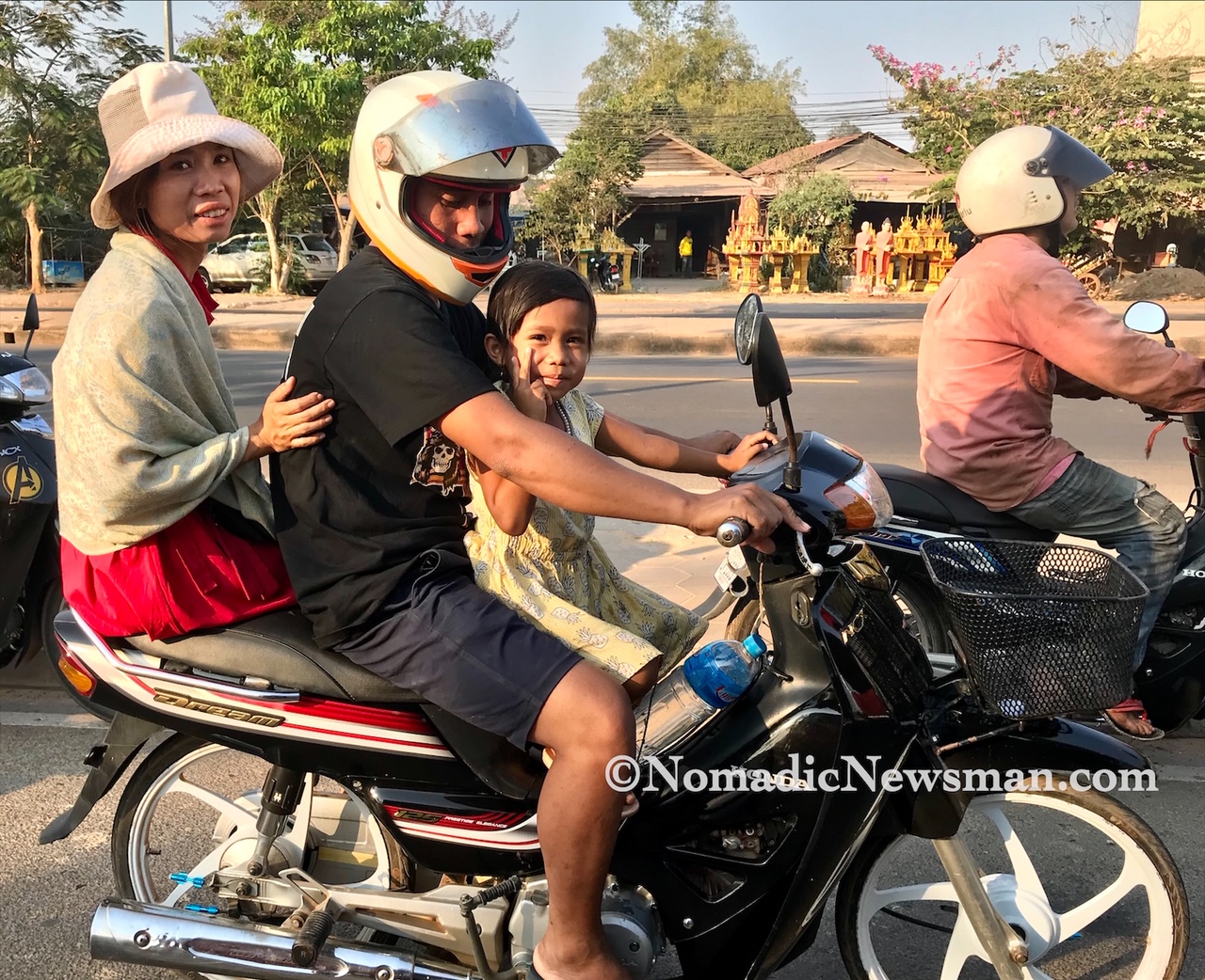 Khmer Family on a Bike