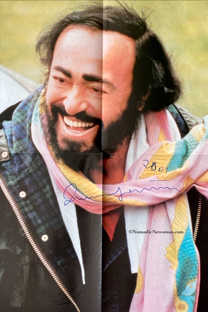 Poster signed by Pavarotti
